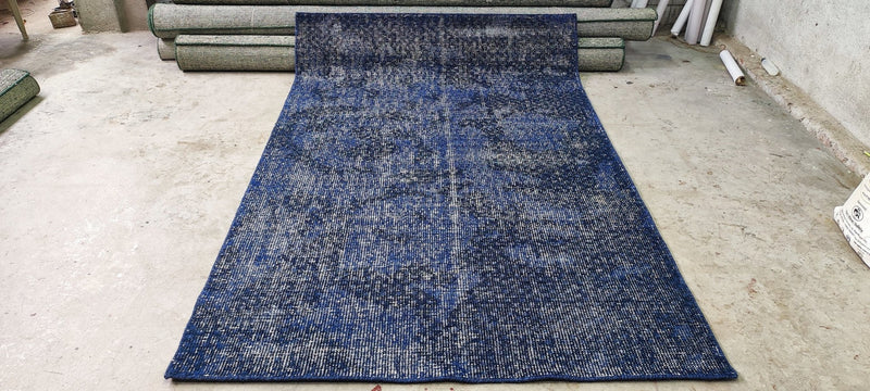 James Rolleston Hand-Knotted Modern Blue Abstract 5x8 | Banana Manor Rug Company