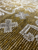 Jane March 5.3x8.6 Gold and Ivory Hand-Knotted Oushak Rug | Banana Manor Rug Company