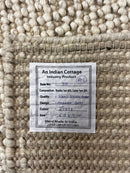Jane Wiseman Handwoven Wool Durrie Ivory Loop 6.9x9 | Banana Manor Rug Factory Outlet