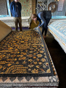 Jaqueline Fleming 7.9x9.9 Blue Hand-Tufted Rug | Banana Manor Rug Factory Outlet