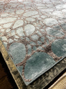 Jasper Youngblood 5x7.9 Greenish Blue Hand-Knotted Viscose Rug | Banana Manor Rug Company