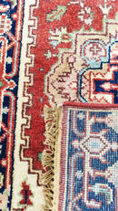 Jay Farrar 2.9x10 Red and Blue Handknotted Serapi Runner | Banana Manor Rug Company