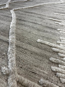 Jay Ryan 6x9 Hand-Knotted Modern Ivory HIgh-Low | Banana Manor Rug Factory Outlet