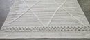 Jay Ryan Hand-Knotted Modern Ivory HIgh-Low 6x9 | Banana Manor Rug Company