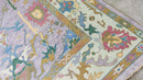 Jena 8x10 Violet and Ivory Hand-Knotted Oushak Rug | Banana Manor Rug Company