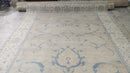 Jenna Thiam 8.3x11.6 Grey and Ivory Hand-Knotted Oushak Rug | Banana Manor Rug Company