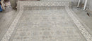 Jerry Hall 9x12 Grey and Ivory Hand-Knotted Oushak Rug | Banana Manor Rug Company