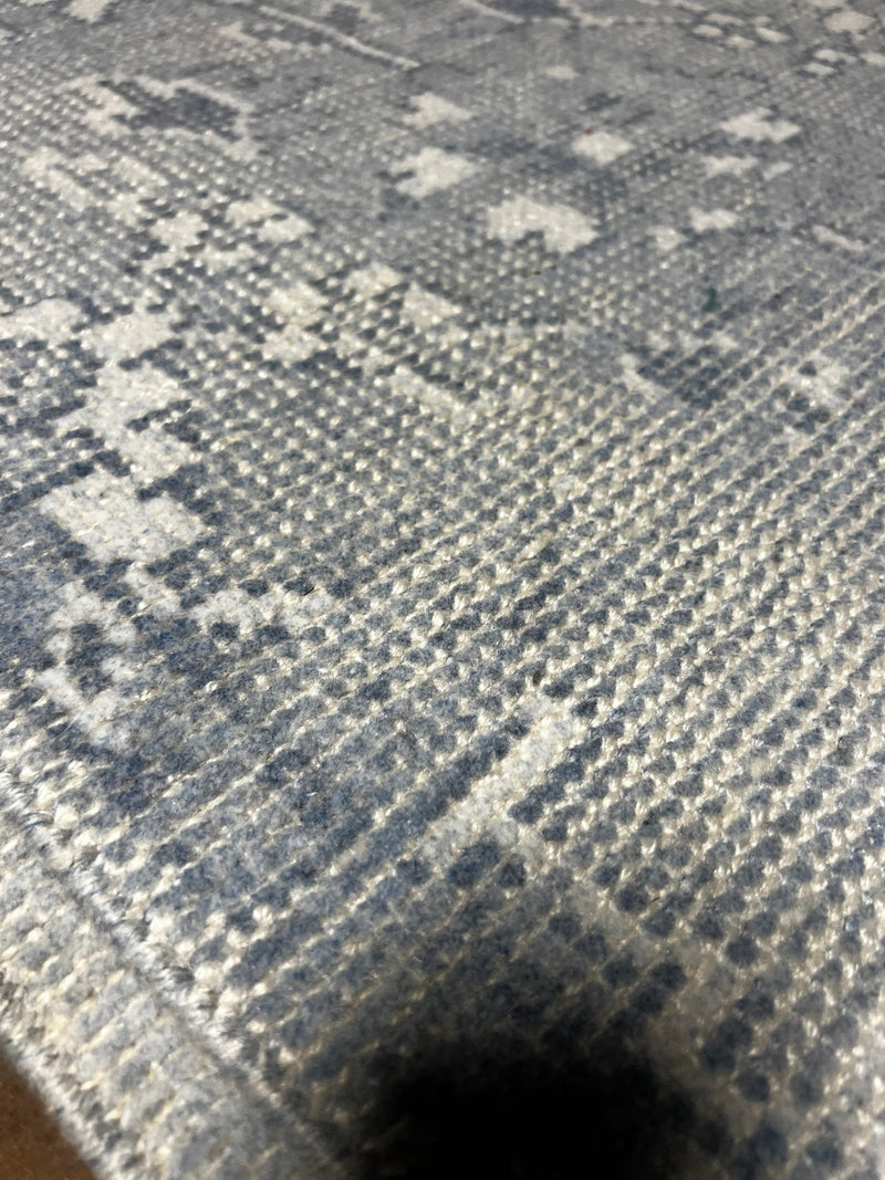 Jesse 2.3x10.3 Hand Knotted Light Blue Runner | Banana Manor Rug Factory Outlet