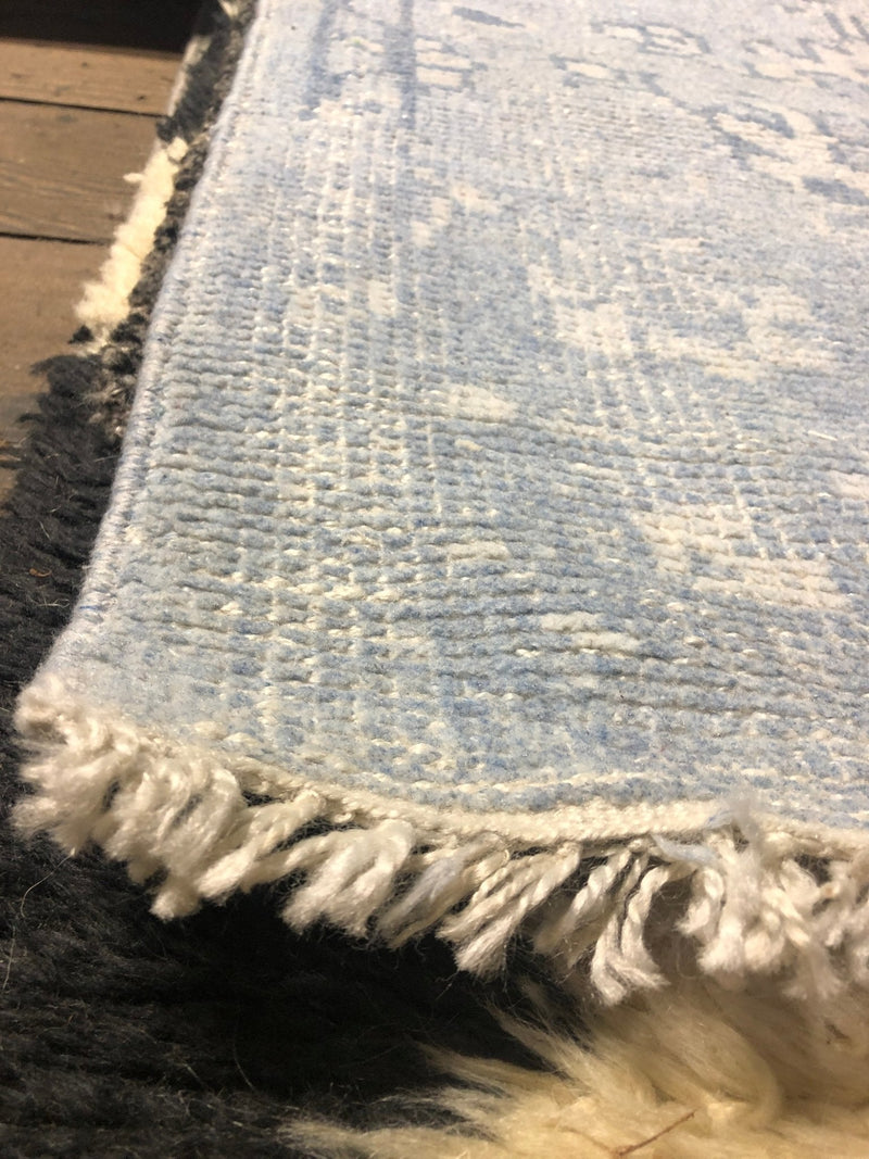 Jesse 2.3x10.3 Hand Knotted Light Blue Runner | Banana Manor Rug Company