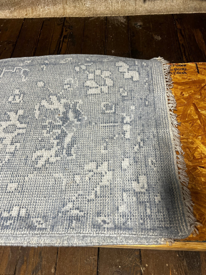 Jesse 2.3x10.3 Hand Knotted Light Blue Runner | Banana Manor Rug Factory Outlet