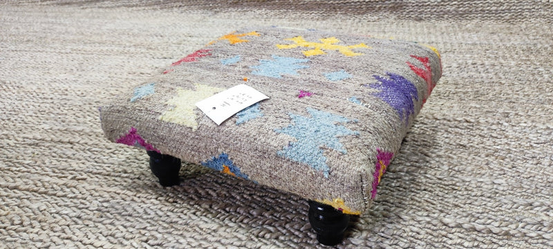 Jesse McCartney Wooden Upholstered Stool 14x14x7 (Assorted Styles) | Banana Manor Rug Company