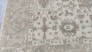 Jill Jackson 8.3x10 Ivory and Beige Hand-Knotted Oushak Rug | Banana Manor Rug Company