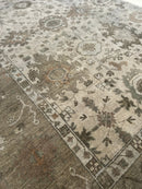 Jill Jackson 8.3x10 Ivory and Beige Hand-Knotted Oushak Rug | Banana Manor Rug Company