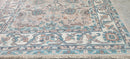 Jill Johnson Light Pink and Ivory Hand-Knotted Oushak Rug 8.3x10.3 | Banana Manor Rug Company