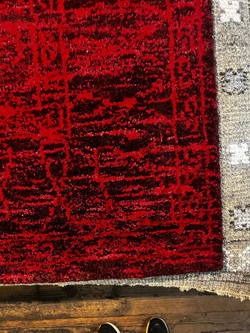 Joanie Wyll Red Hand-Knotted Oushak Rug 5x8 | Banana Manor Rug Factory Outlet