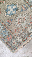 Joby 2.6x13.9 Hand-Knotted Wool and Cotton Oushak Runner | Banana Manor Rug Company