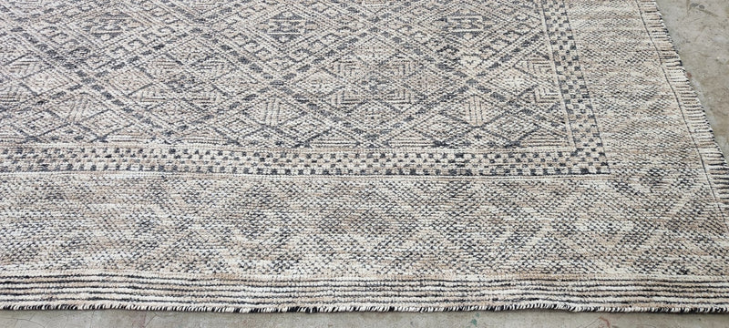 Joel Tobeck Hand-Knotted Modern Natural and Grey High-Low 8X10 | Banana Manor Rug Company