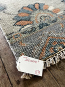 "Johanne" Grey and Blue Hand-Knotted Oushak Sample 8x10 | Banana Manor Rug Company