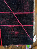 John Denver 6.6x9.6 Black and Red Jacquard Rug | Banana Manor Rug Factory Outlet