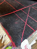 John Denver 6.6x9.6 Black and Red Jacquard Rug | Banana Manor Rug Factory Outlet