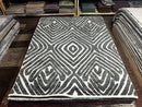 John Howard 5x8 Hand-Knotted Modern Rug Ivory and Grey High-Low | Banana Manor Rug Factory Outlet