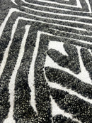 John Howard 5x8 Hand-Knotted Modern Rug Ivory and Grey High-Low | Banana Manor Rug Factory Outlet