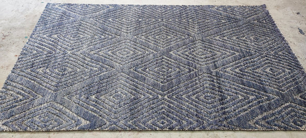 John Jarratt Hand-Knotted Modern Rug Green High-Low 5x8.3 | Banana Manor Rug Company