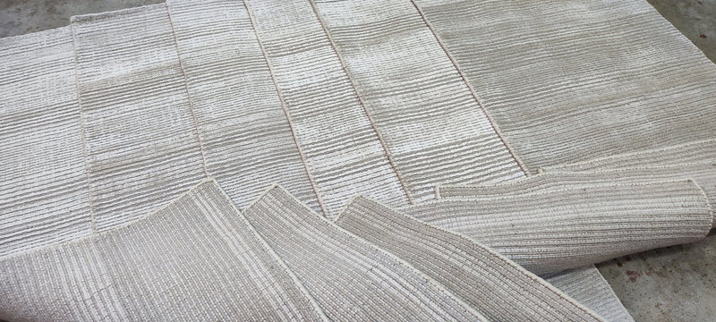 John Leigh Tan Silver Viscose Rug 2x4 | Banana Manor Rug Company