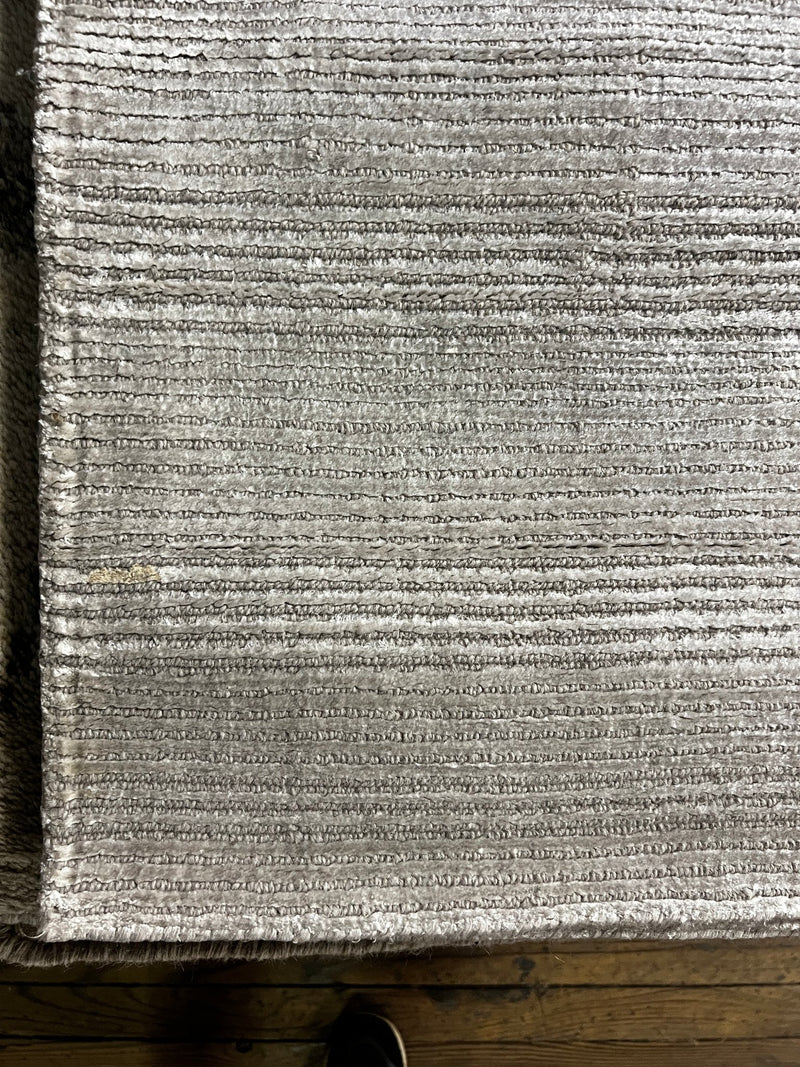 John Leigh Tan Silver Viscose Rug 2x4 | Banana Manor Rug Company