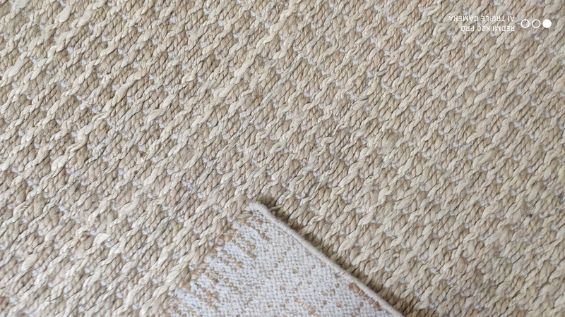 John Reynolds 5x8 Natural and Brown Striped Handwoven Jute Rug | Banana Manor Rug Company