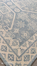 John Stallworth 8x10 Blue and Beige Hand-Tufted Looped Rug | Banana Manor Rug Company