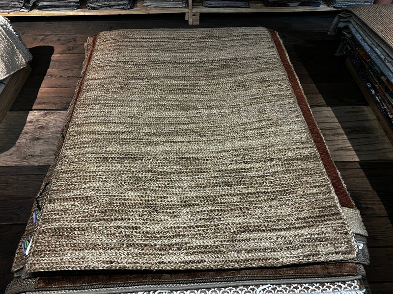 John Winger 5x8.3 Handwoven Natural Jute Rug | Banana Manor Rug Company