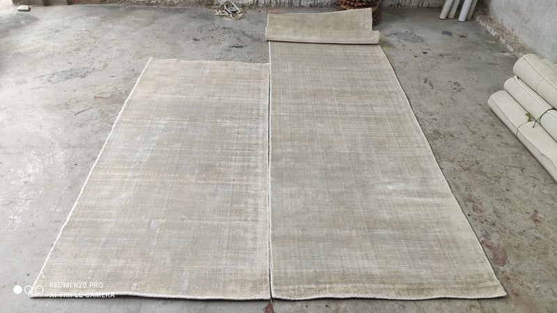 Johnny Doe 2.9x6/2.9x11.9/4x6/5.3x7.6 Beige Tip Sheared Handwoven Viscose Rug | Banana Manor Rug Company