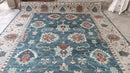 Jolie 9x12 Blue and Tan Hand-Knotted Oushak Rug | Banana Manor Rug Company