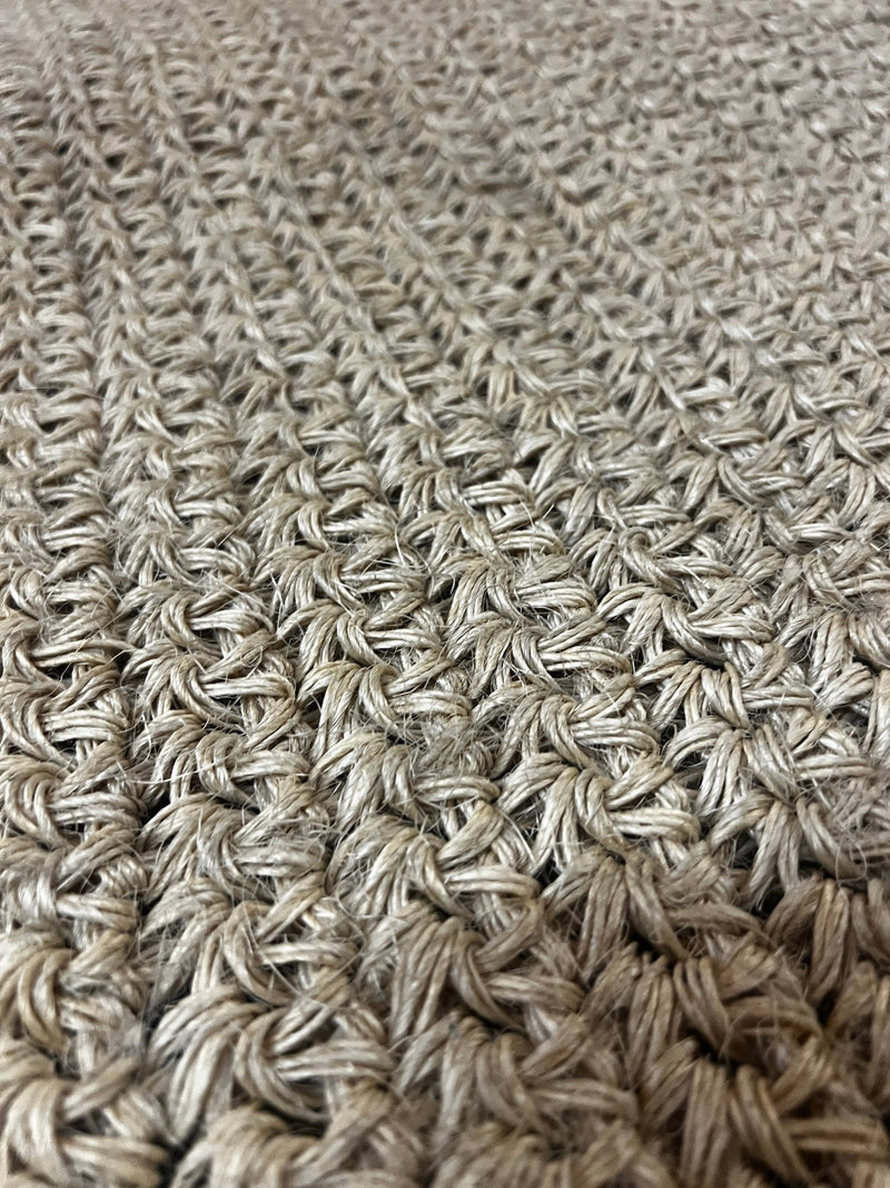 Jon & Vinny 6.3x6.3 Handwoven Natural Sisal Durrie Rug | Banana Manor Rug Factory Outlet