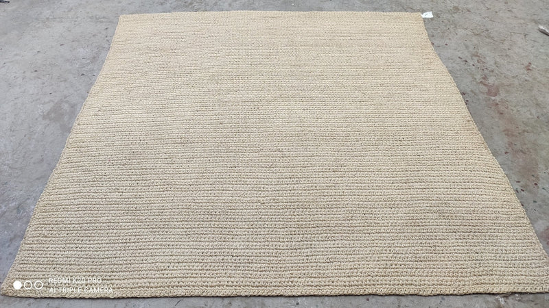 Jon & Vinny 6.3x6.3 Handwoven Natural Sisal Durrie Rug | Banana Manor Rug Company