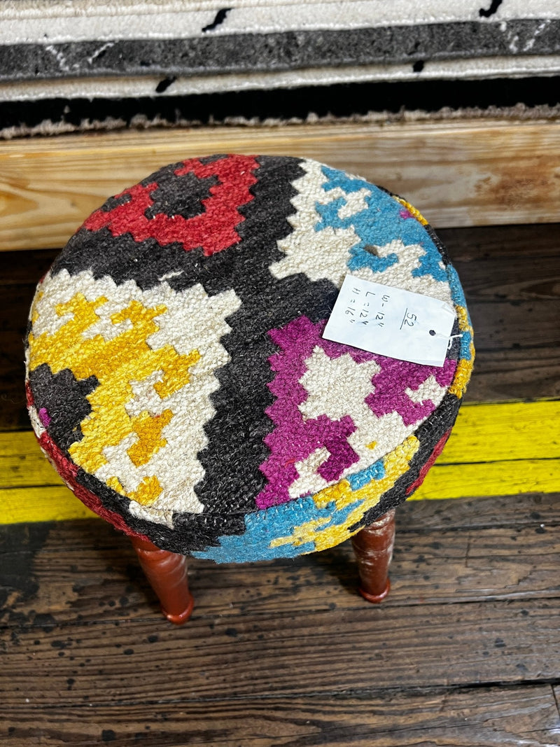 Jonathan Knight Wooden Upholstered Stool 12x12x16 (Assorted Styles) | Banana Manor Rug Company