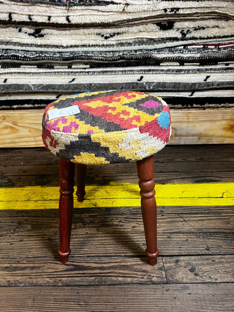 Jonathan Knight Wooden Upholstered Stool 12x12x16 (Assorted Styles) | Banana Manor Rug Company