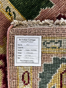 Jonlee 7x10 Pink and Gold Hand-Knotted Oushak Rug | Banana Manor Rug Company