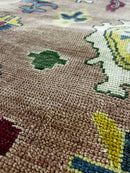 Jonlee 7x10 Pink and Gold Hand-Knotted Oushak Rug | Banana Manor Rug Company