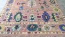 Jonlee 7x10 Pink and Gold Hand-Knotted Oushak Rug | Banana Manor Rug Company