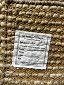 Judith Murray Handwoven Wool Durrie Natural Grey Loop ball 10x13.6 | Banana Manor Rug Company