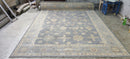 Julia Louis-Dreyfus 9x12 Grey and Tan Hand-Knotted Oushak Rug | Banana Manor Rug Company