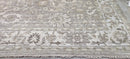 Julia Reed 10.3X14 Grey and Ivory Hand-Knotted Oushak Rug | Banana Manor Rug Company