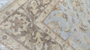 Juliette 10x14.3 Light Blue and Brown Hand-Knotted Oushak Rug | Banana Manor Rug Company