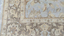 Juliette 10x14.3 Light Blue and Brown Hand-Knotted Oushak Rug | Banana Manor Rug Company