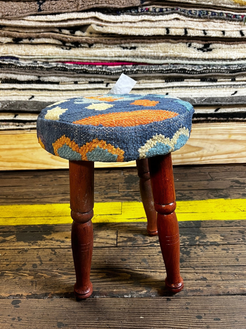 Justin Jeffre Wooden Upholstered Stool 12x12x16 (Assorted Styles) | Banana Manor Rug Company