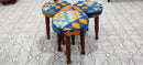 Justin Jeffre Wooden Upholstered Stool 12x12x16 (Assorted Styles) | Banana Manor Rug Company