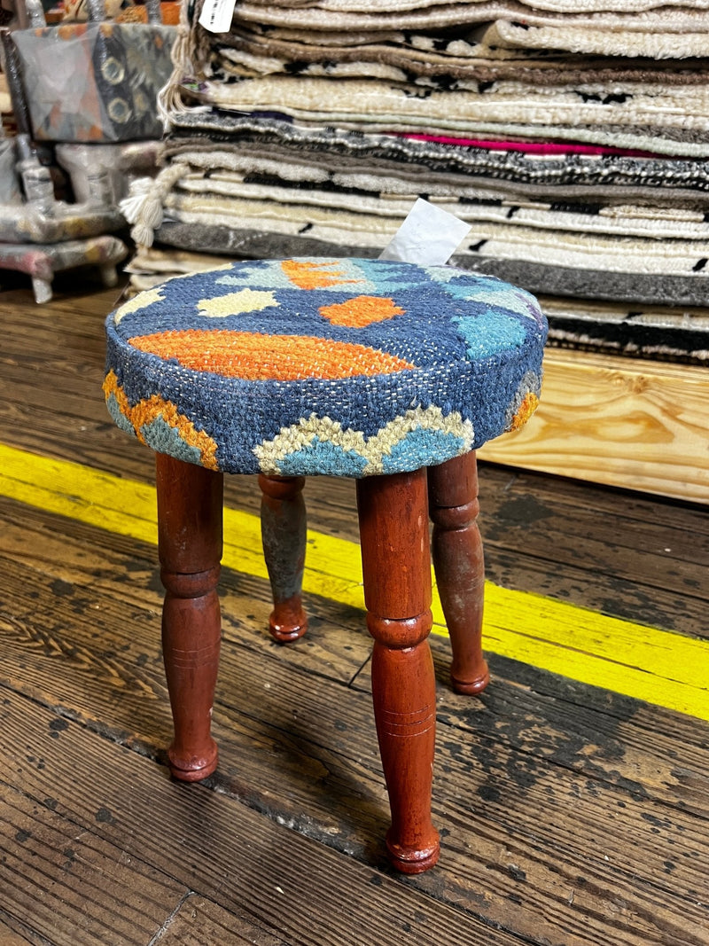 Justin Jeffre Wooden Upholstered Stool 12x12x16 (Assorted Styles) | Banana Manor Rug Company