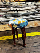 Justin Jeffre Wooden Upholstered Stool 12x12x16 (Assorted Styles) | Banana Manor Rug Company